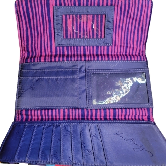 Vera Bradley Tri-Fold Wallet in Retired Impressionista Pattern - Picture 3 of 4